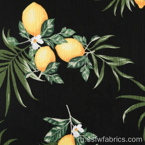 Принять настройки Crepe Fruits Print Rayon Fabric